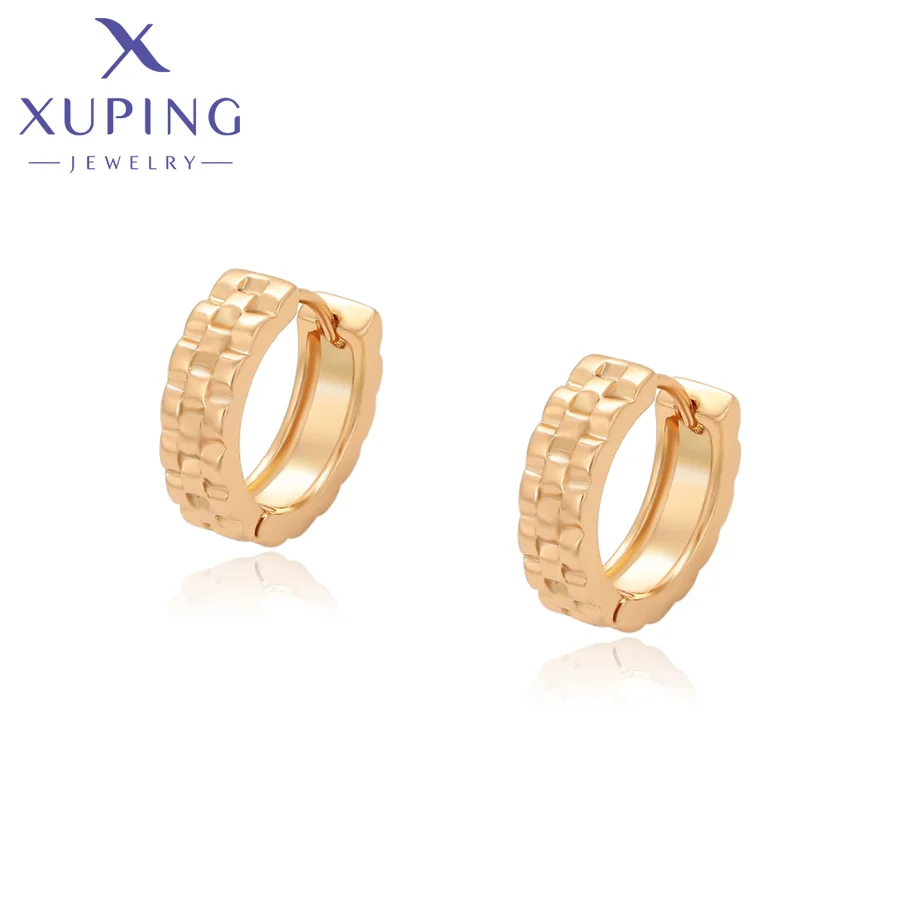 

X000834527 Xuping Jewelry Fashion Elegant Simple Jewelry Earrings Environmental Copper 18K Gold Color Earrings Women Earrings