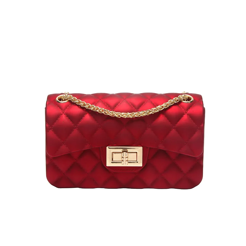 

Classic Design Ladies Mini Shoulder Purse and Handbags Crossbody Matte Pu Surface Metal Chain Sling Jelly Hand Bags Women, Client color