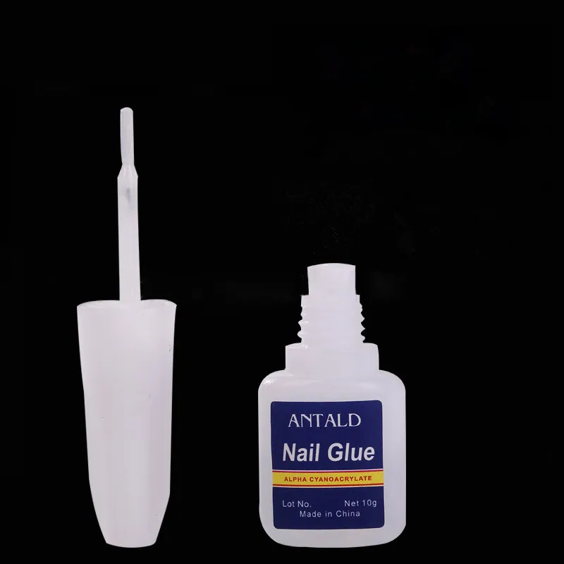 

Acrylic Nail Tips Usage Strong Adhesive Glue 10g/bottle Brush On Nail Art Studs Glue GY2021010801, Clear color