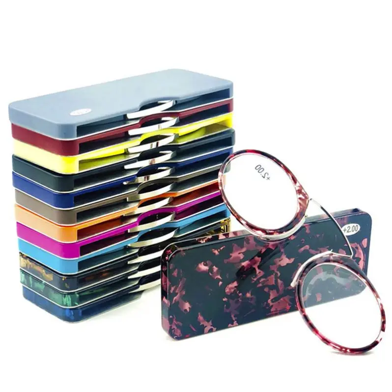 

PromotionalTR frame pocket nose clip reading glasses Mini folding reading glasses