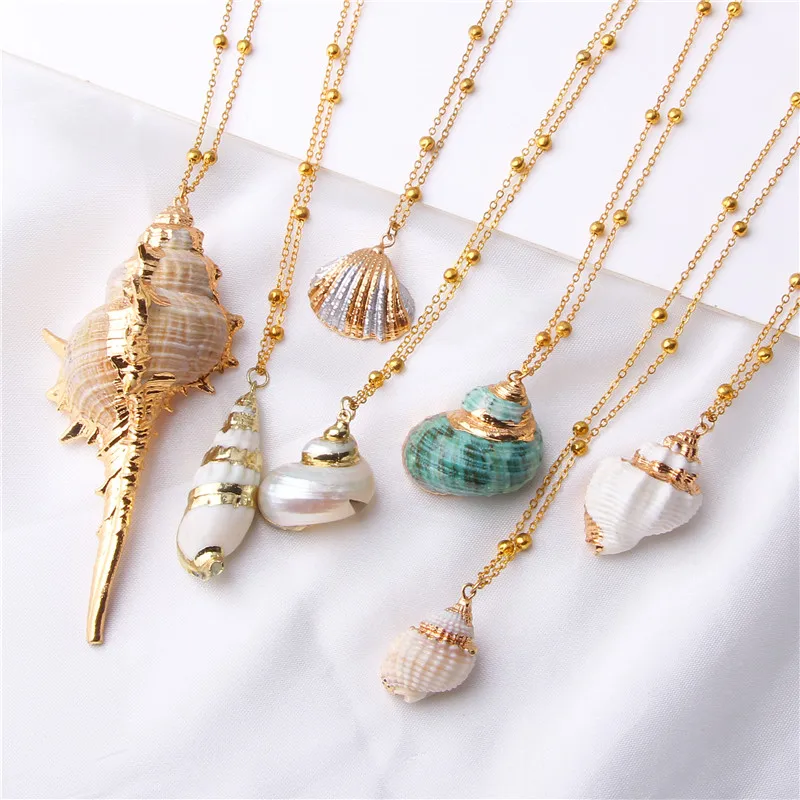 

Boho Seashell New arrived real natural Shell Necklace Pendant For Women Necklace Jewelry