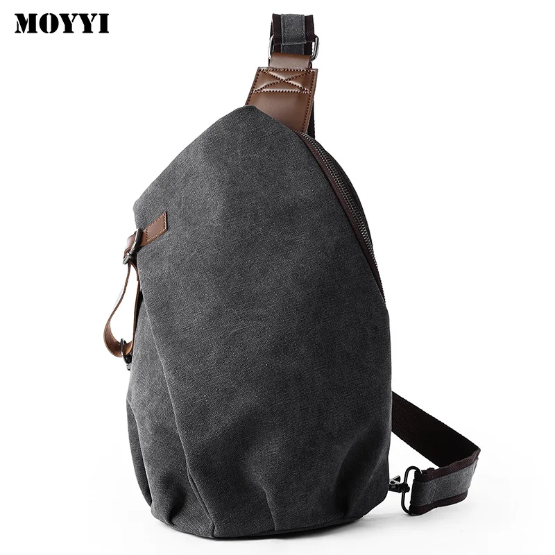 

Factory Supply Waterproof Canvas Men and Women Sling Bag Backpack Hiking Biking Travel Outdoor Casual Chest Bag