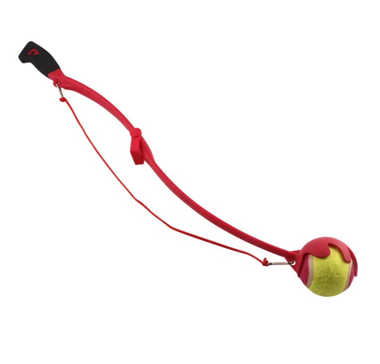 

Dog Ball Launcher Fetch Toy Dog Tennis Ball Thrower Pet Supply Tennis Ball Launcher for Dogs, Red