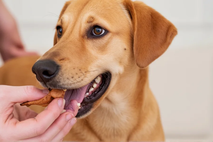 Close-up of a dog sniffing a small sprinkle of cinnamon on their food