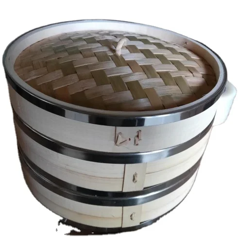 

12inch dim sum steamer High quality Chinese bamboo steamer bamboo food steamer, Natural bamboo color uncoated