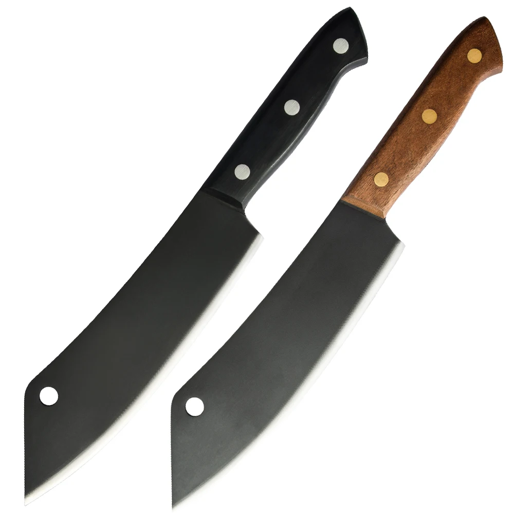 

Factory Wholesale Kitchen Knives Full Tang  Fish Salmon Sushi Cutting Meat Mincer Slicer Cutter Knife With Wood Handle, Black