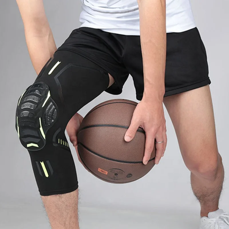 

Breathable Honeycomb Anti Collision Basketball Knee Pad Support Sleeve, Black white