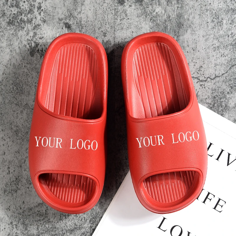 

Designer slides Custom logo Slippers Women Platform Slippers Summer Beach Eva Soft Sole Anti-slip Slide Sandals slides men