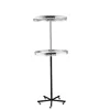 Metal Chrome adjustable height belts display rack shop with 5 casters