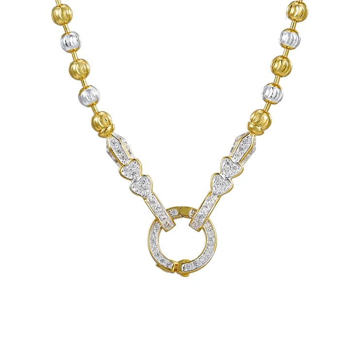 

N1 Xuping new design multi gold color plated custom beaded style wholesale fashion necklace, 24k gold color