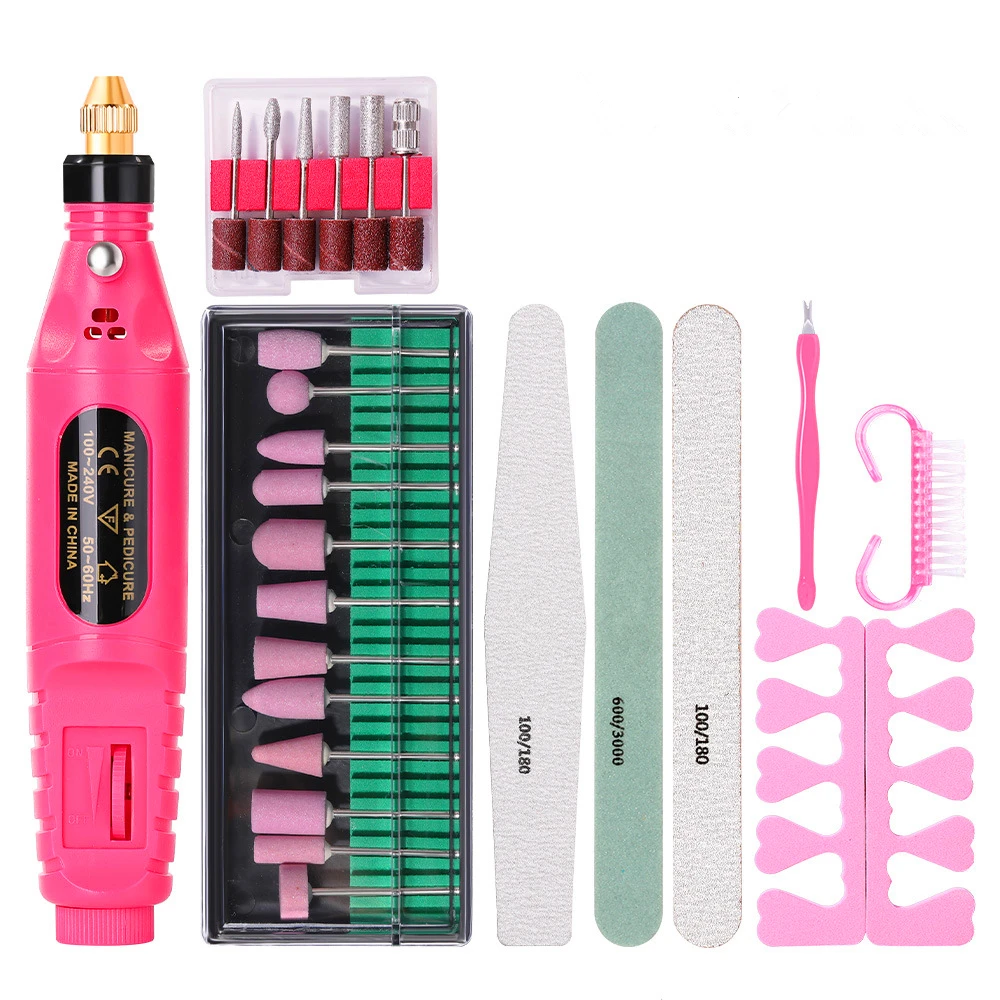 

professional Manicure art kit 20000 RPM Nail drill File nail separator Dust brush Electric nail grinder set