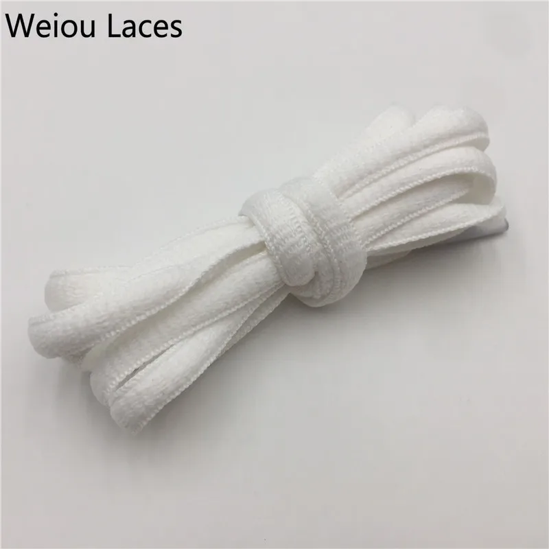

2021 Weiou New Pure White Oval 6mm Wide Customized Logo Plastic Tips For Sport Shoes Laces, Black