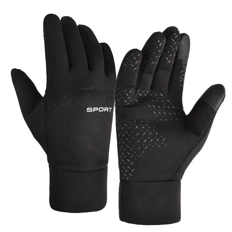Hot Sale Winter Windproof Warm and Velvet Touch Screen Non Slip Outdoor Cycling Gloves