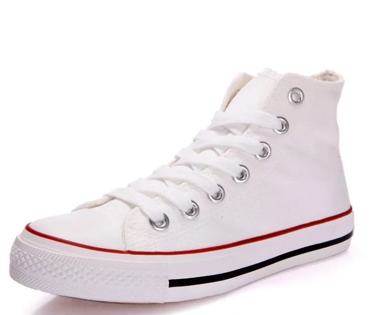 

Hot sale High Cut Sneaker Vulcanized Canvas Men Shoes With All Colors Size, Navy, white, red, black