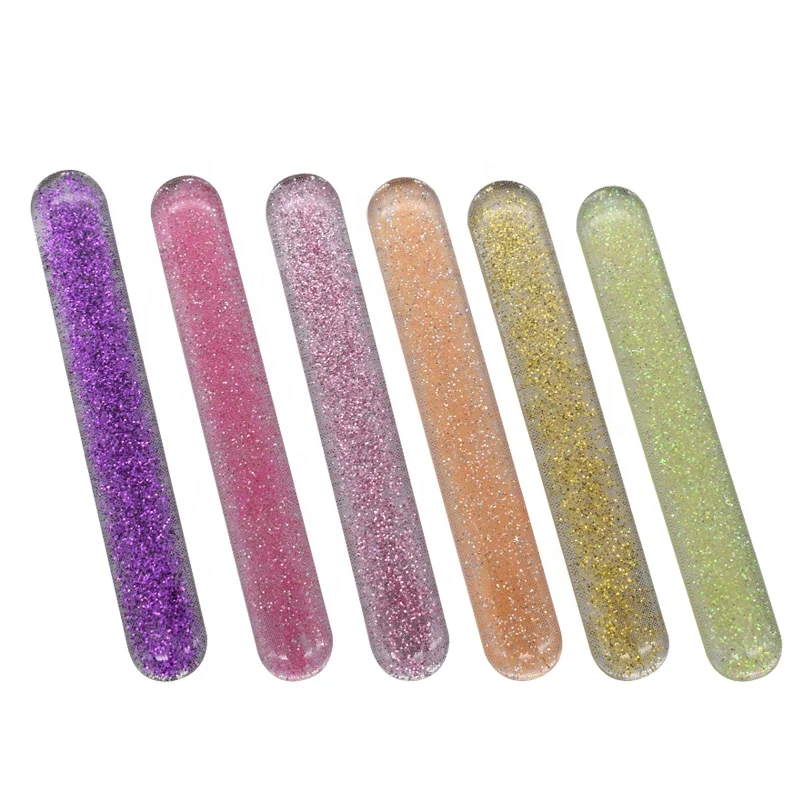 

Custom nano nail file with glitter, Transparency