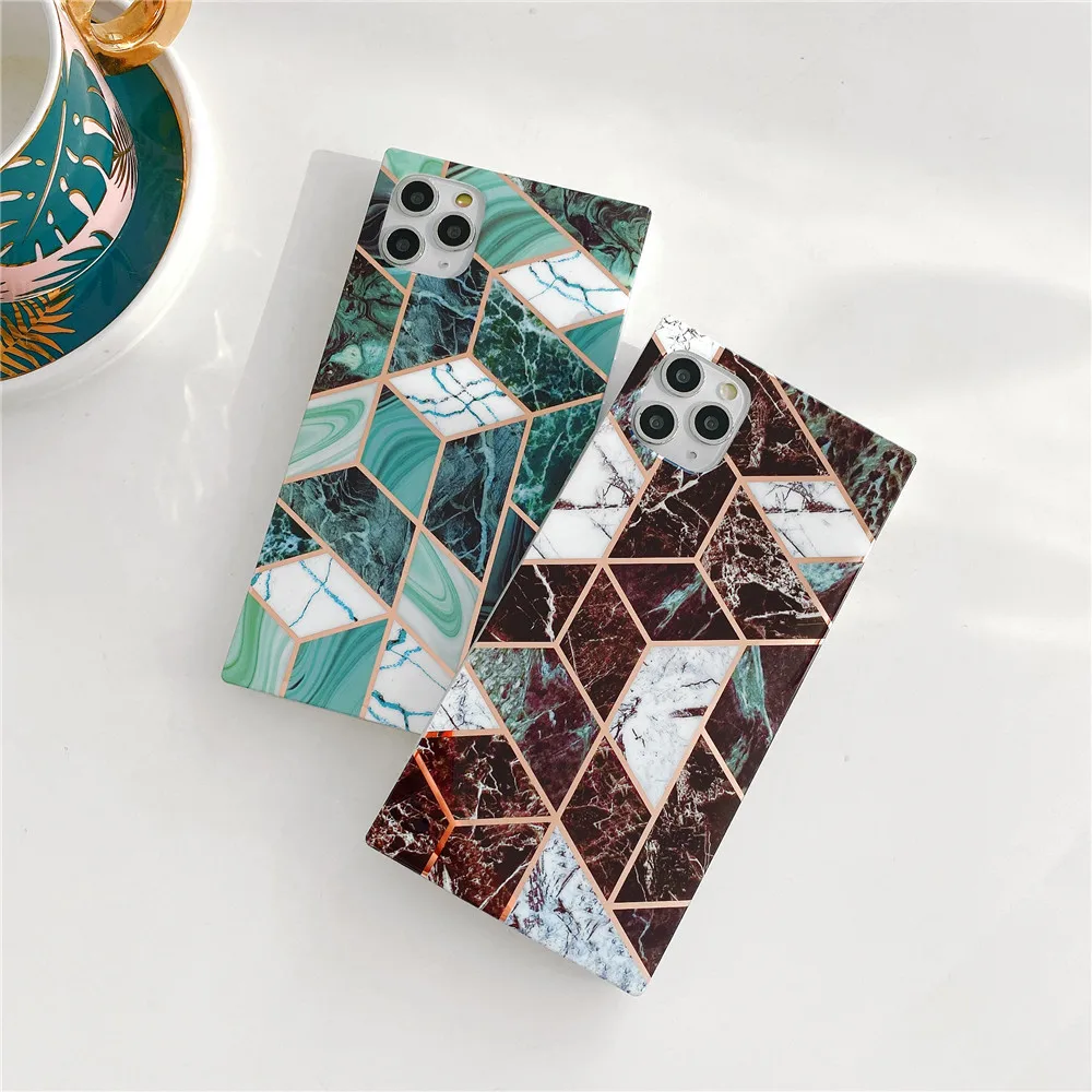 2020 New Arrival Square Marble Mobile Case Covers for iPhone Xs Max 11 Pro ,  for iPhone Xs Phone Case