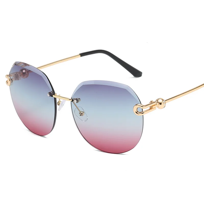 

2022 gold frame big face real shooting new ocean lens polygon personality strong fashion trend frame sunglasses