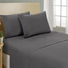 soft brushed microfiber 1800 series plain dyed single size dorm bed sheet