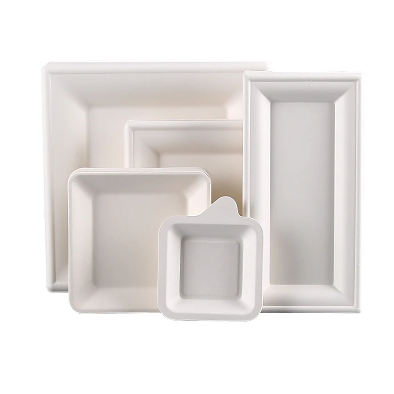 

10inch Eco-Friendly Recyclable Paper Plates Dinnerware Supplies 1000 Square Paper Plates Birthday