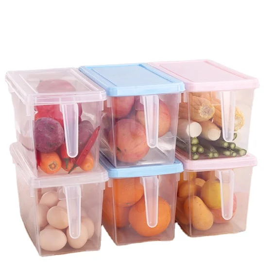 

refrigerator airtight coin seed fruit storage box food container, Blue,yellow,pink,clear