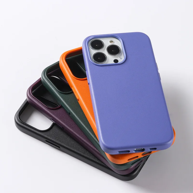 

New magnetic PU Leather phone case cover with original customization for iPhone13, 5 colors
