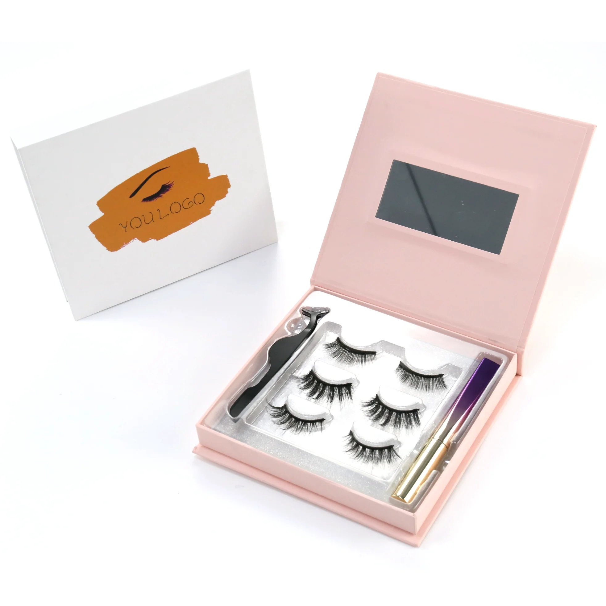 

magnetic eyelashes set with eyeliner, Natural black