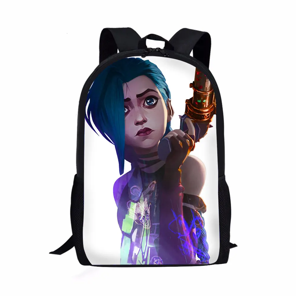 

Customized fashion LOL Arcane print on demand image Polyester kids children school bags backpack