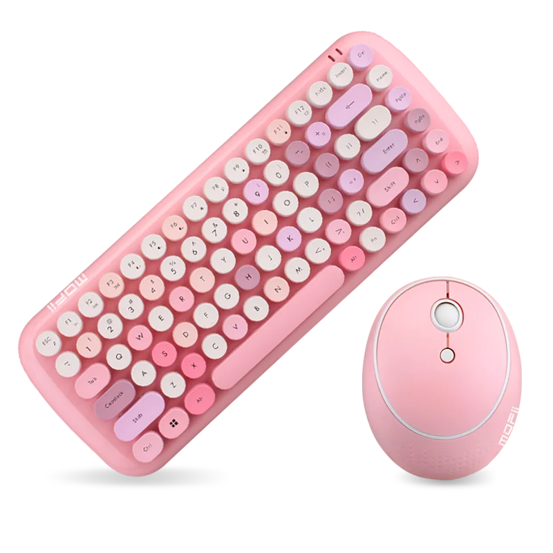 

mofii candy 84 key punk keycap Desktop laptop 2.4G optical punk round keycap wireless keyboard mouse suit