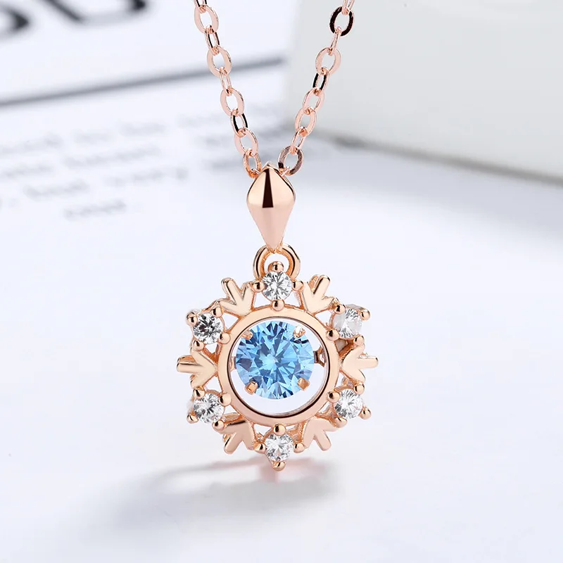 

Newest Design Korean Style Zircon Necklace Japanese Popular 925 Sterling Silver Necklace Women