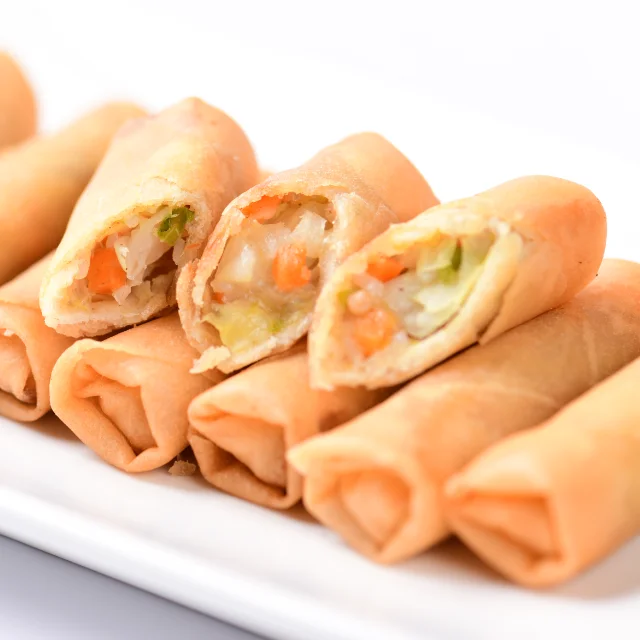 
Fried Instant Food Frozen Vegetarian Cooking Crispy Spring Roll 15g with Halal 