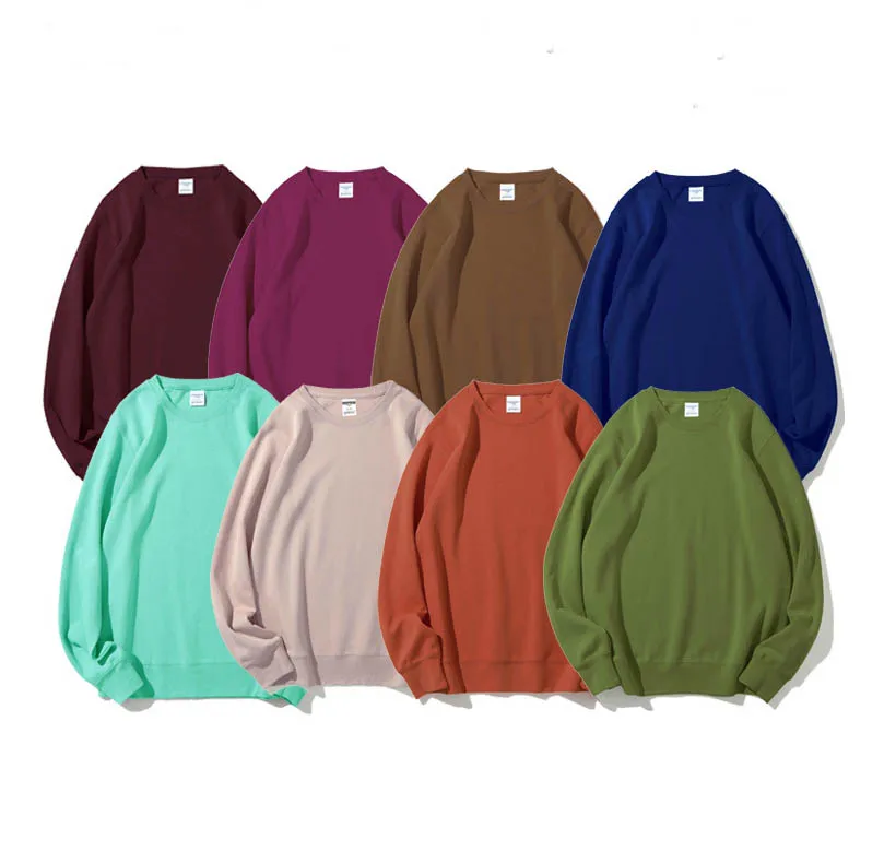 

LOW MOQ Factory cheap 300 GSM blank plain sweatshirts long sleeve cotton hoodie sweatshirts