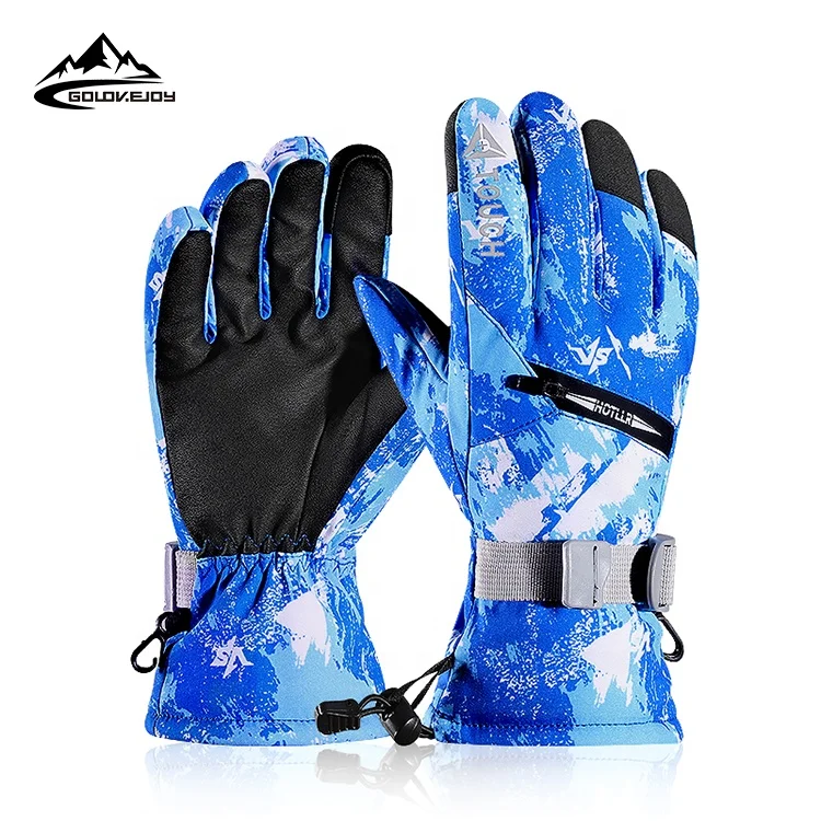 

GOLOVEJOY SK12 Fashion Men Women Touch Screen Glove Sports Wear Resistant Waterproof Outdoor Snow Winter Ski Gloves, Has 6 colors