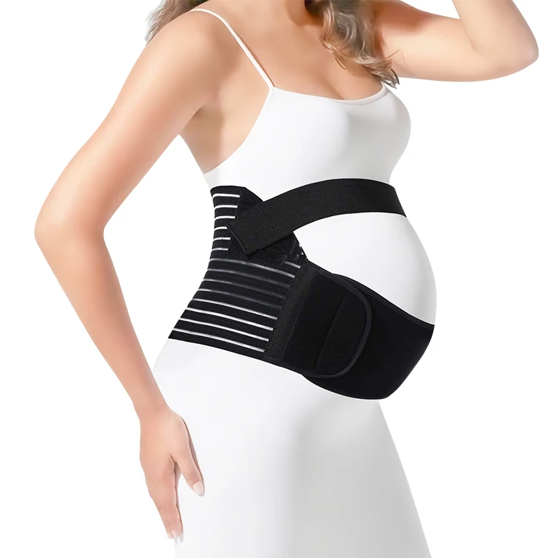 

Waist Abdomen Band Pregnancy Support Maternity Belts For protection, Black