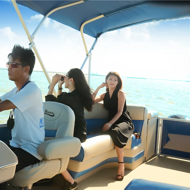 
Entertainer aluminum party yacht with unique design 