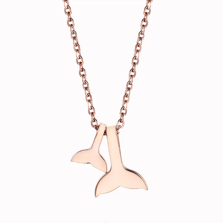 

New Design Stainless Steel Dolphin Tail Womens Fashion Chain Necklace