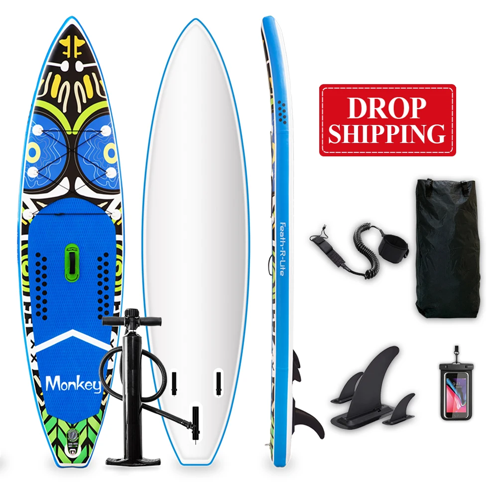 

Funwater drop shipping SUP stand up paddle board and supboard paddle surfboard inflatable paddleboard isup board, Blue