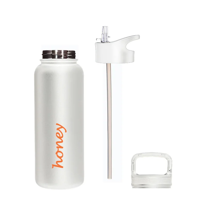 

Amazon Top Seller Island wide mouth water bottle stainless steel like water bottles with straw lid, Customized color acceptable