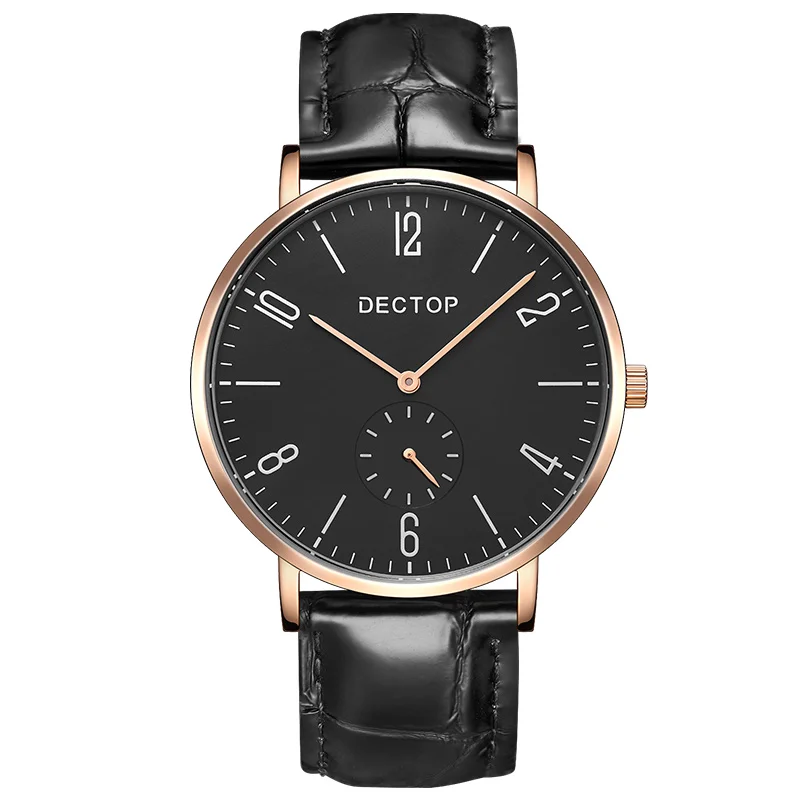 

DG001 elegant jam tangan watch genuine leather strap 3atm waterproof quartz men wrist watches