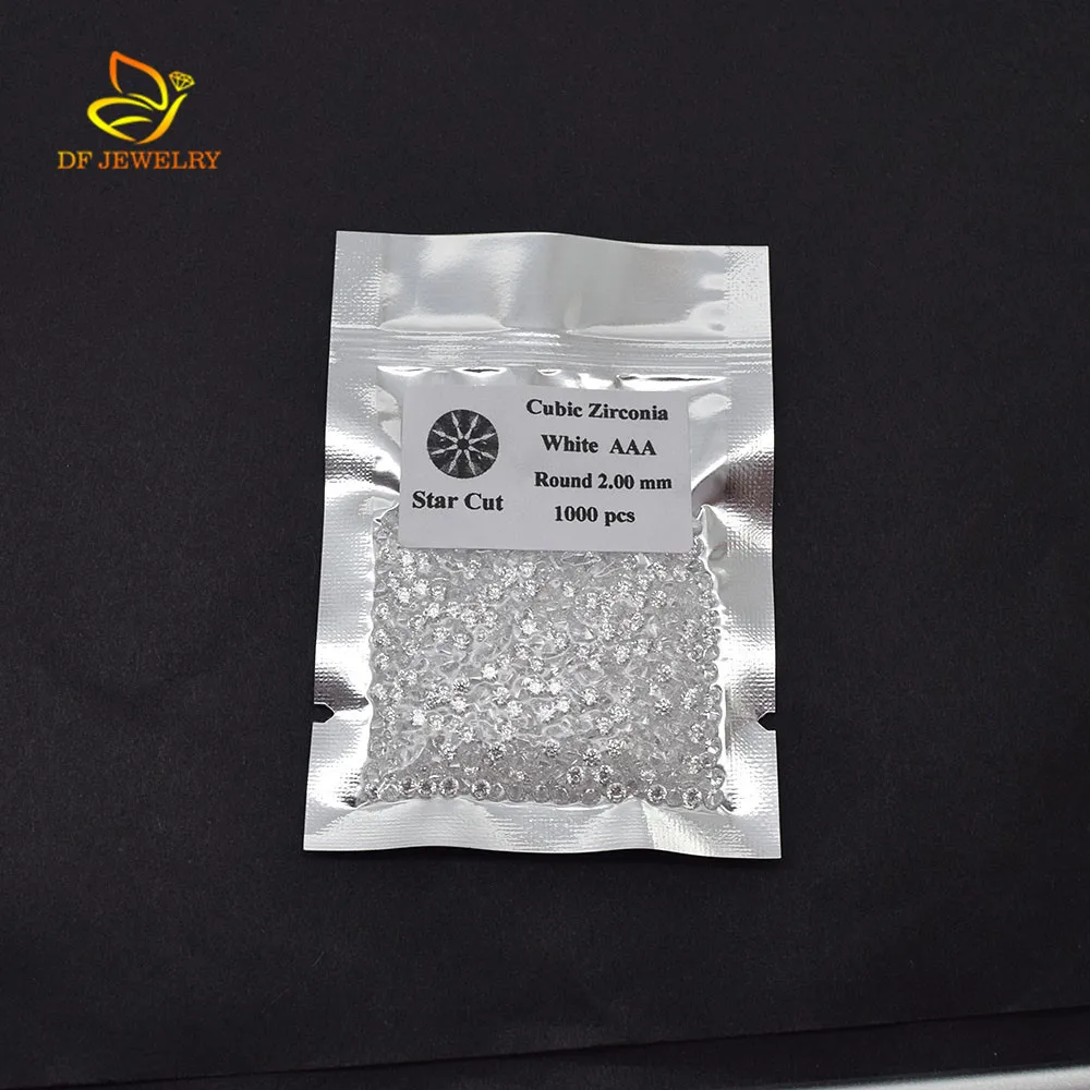 

High Quality White Star Cut Cubic Zirconia For Micro Pave Jewelry