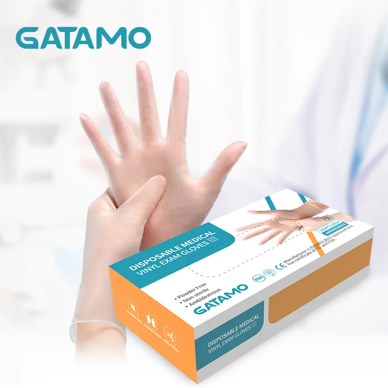 

Wholesale plastic cheap vinyl gloves high quality clear household protective transparent Vinyl Gloves