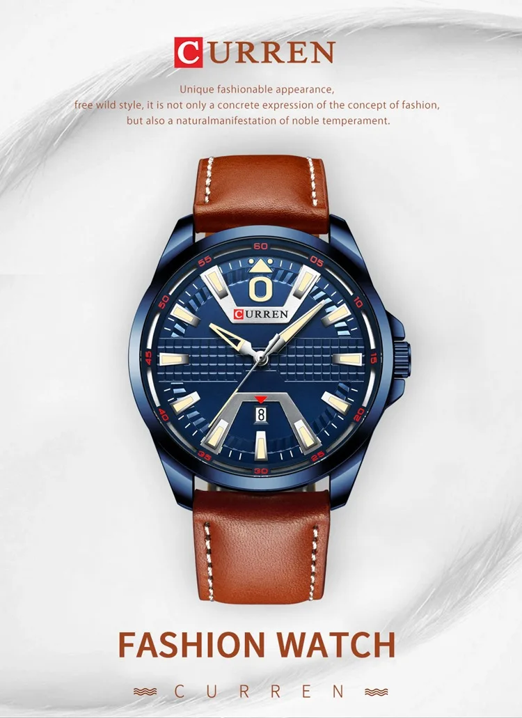 CURREN 8379 New Hot Sell Men Watch High Quality Genuine Leather Watches Men Wrist Luxury Quartz Business Wristwatch Montre Homme
