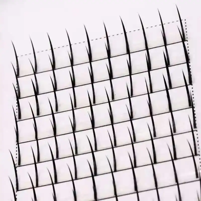 

qingdao stark premade lash extensions cluster pre made loose long stem fans eyelash with mixed tray, Natural black