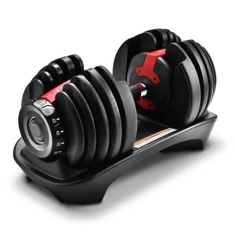 

Mancuernas Kit De Gimnasio Pesas De Gimnasio Selectorized Quick Lock 24kg Adjustable Dumbbell for Gym Weights 552, Red+black