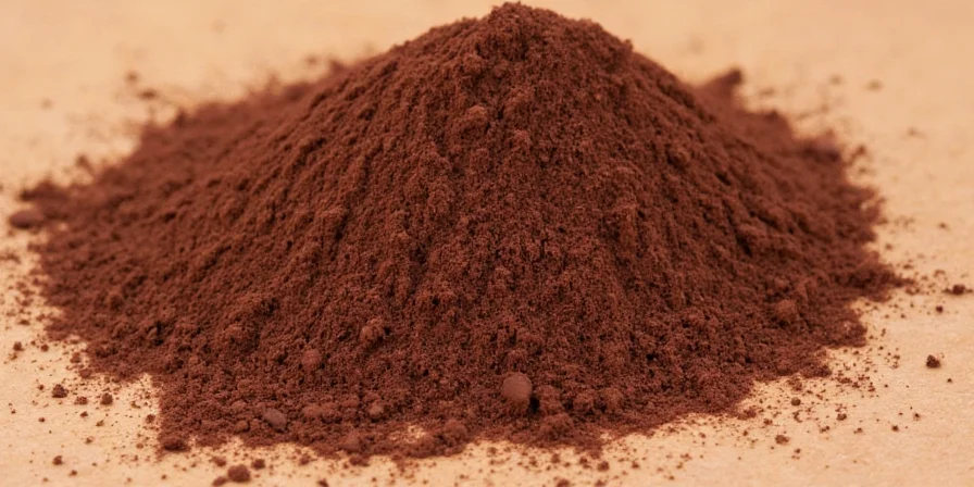 Bowl of dark cacao powder