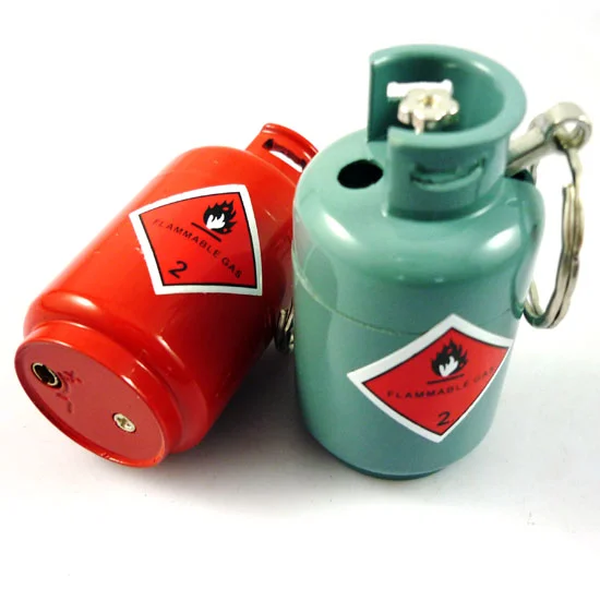 

Novelty Lighter Design Metal Gas light canisters shape flame butane cigarette lighter gas refillable, Custom colors