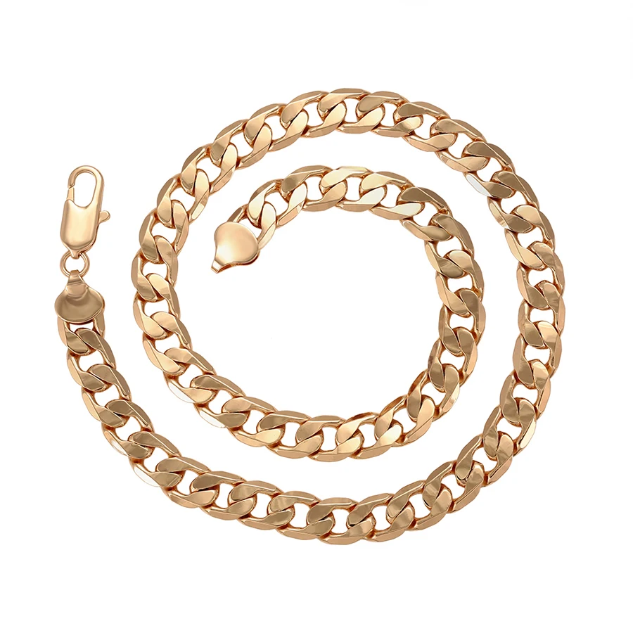 

45357 Xuping Wholesale Mens Cuban Link Necklace Hip Hop 14k 18k Gold Plated Miami Curb Cuban Link Chain for Men