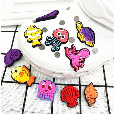 

Croc Marine animals Charms Shoe For Croc Wholesale Clog octopus Designer Croc Shoe Charms custom, As picture