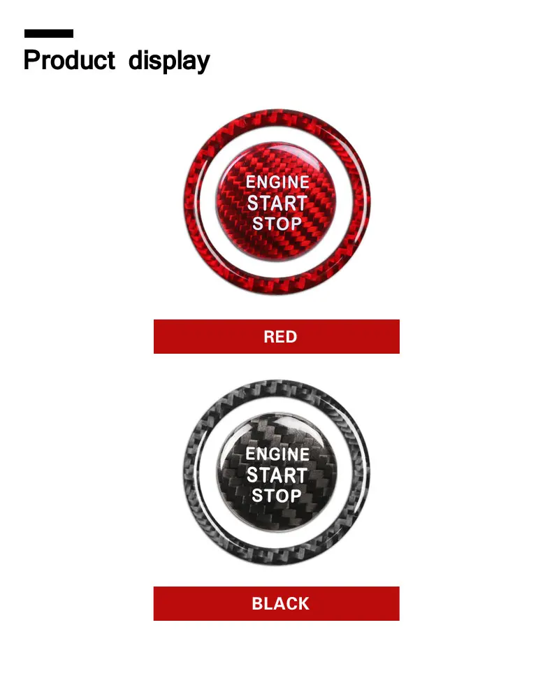 Car Interior Decoration Ignition Button Cover Trim Sticker Engine Start