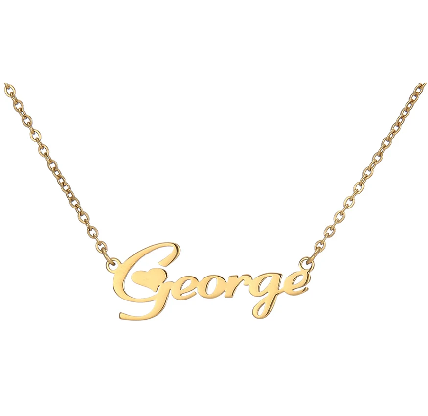 

Custom Stainless Steel Name Necklace Custom Gold Necklace