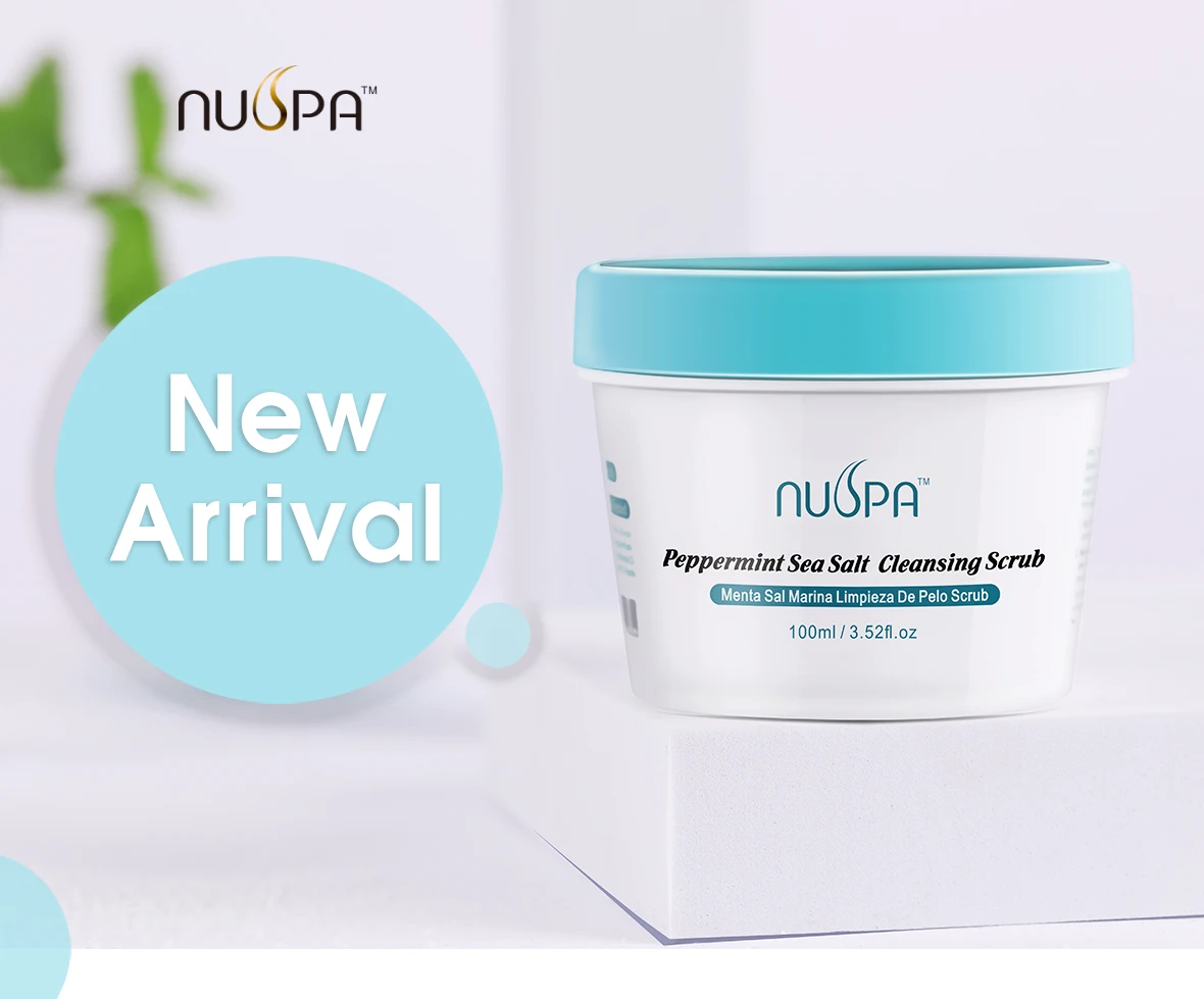 

Wholesale Private Label NUSPA Peppermint Sea Salt Scrub Super Refreshing Shampoo For Oily Hair Types 100ml